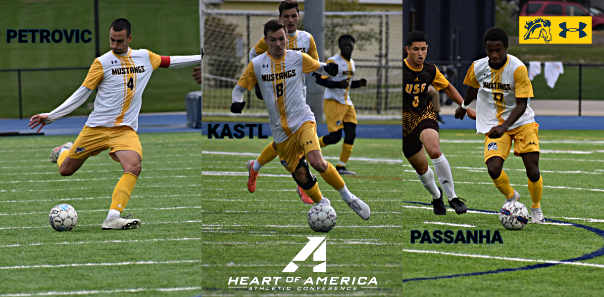 Three Mustangs named to Heart all-conference team