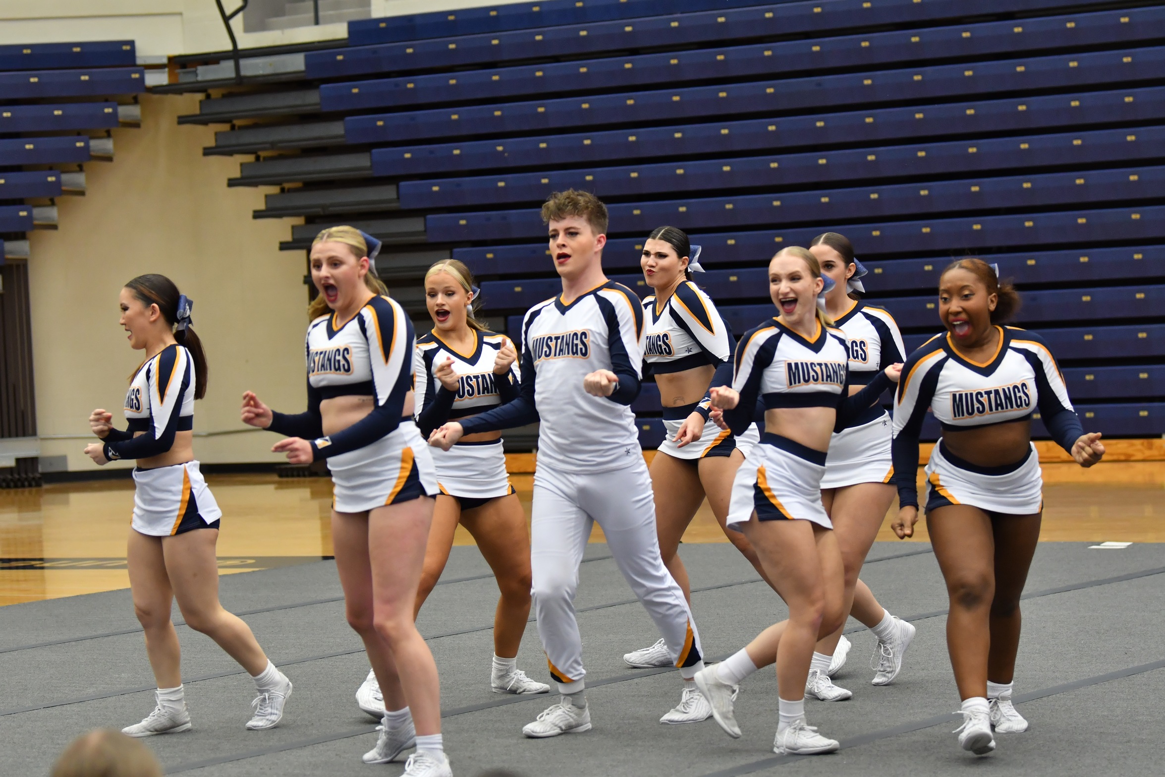 Mustangs Cheer Team Narrowly Falls in Concordia Duals