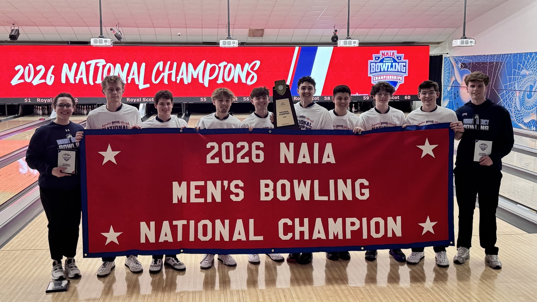 Men's Bowling Brings Home First Red Banner, National Title in School History