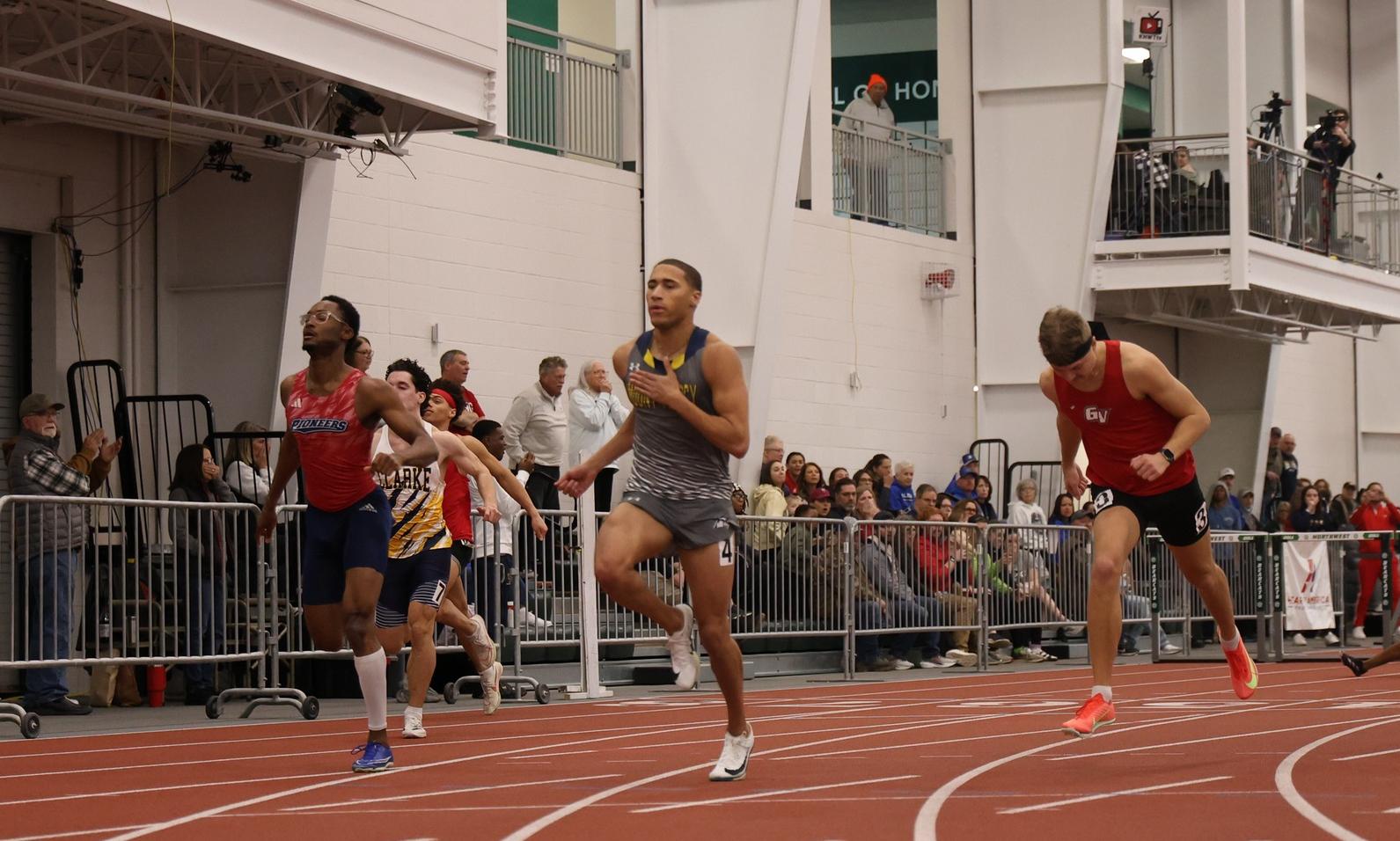 Relay Team Competes, Adams Reaches Final at NAIA Indoor Championships