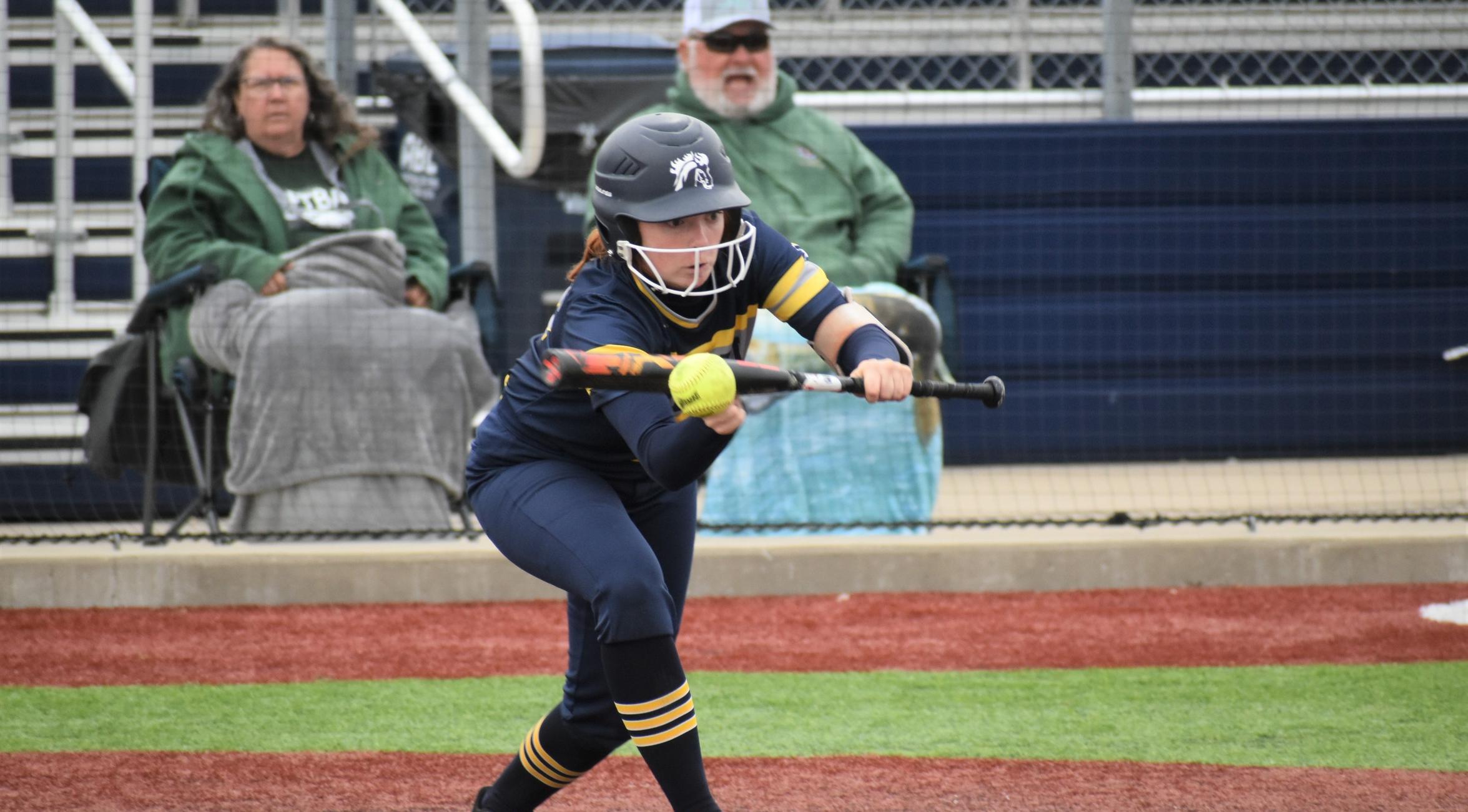 Mustangs win two in outdoor debut