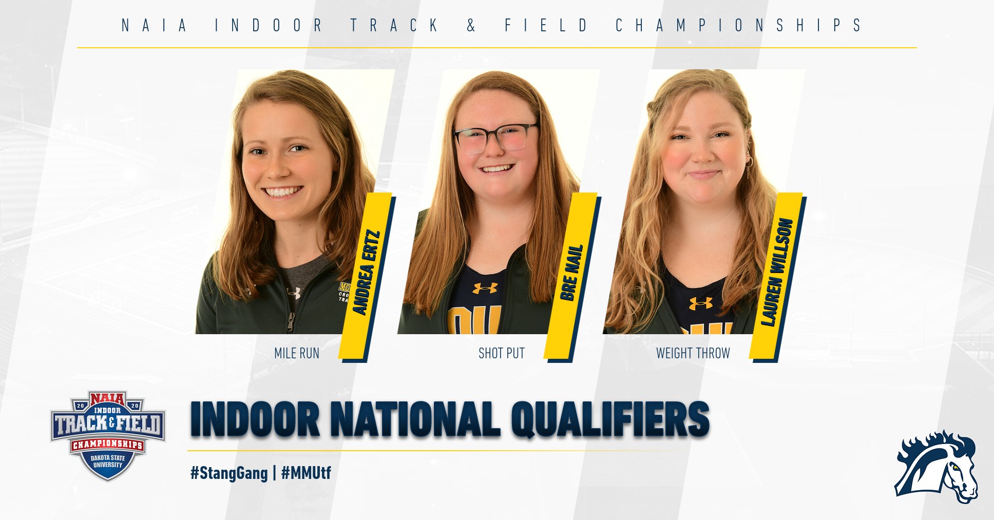 Mustangs count three national qualifiers at indoor opener