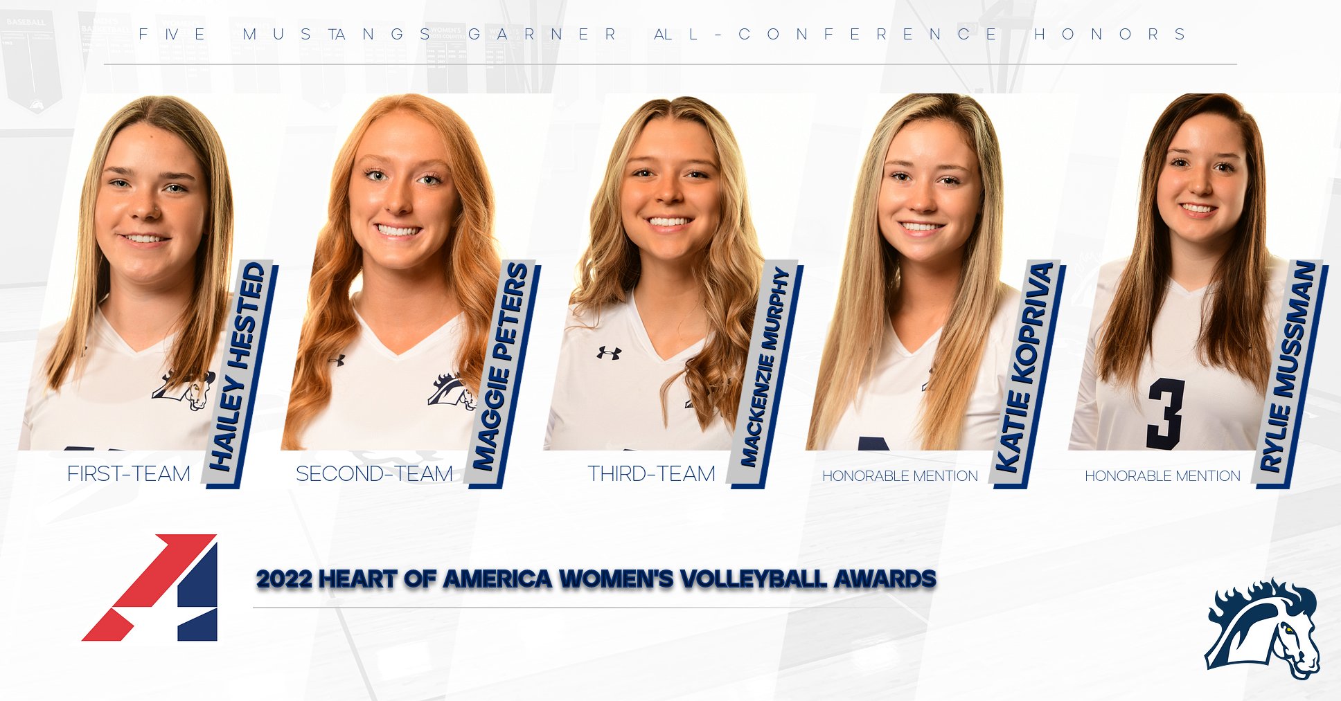 Five Mustangs garner all-conference awards