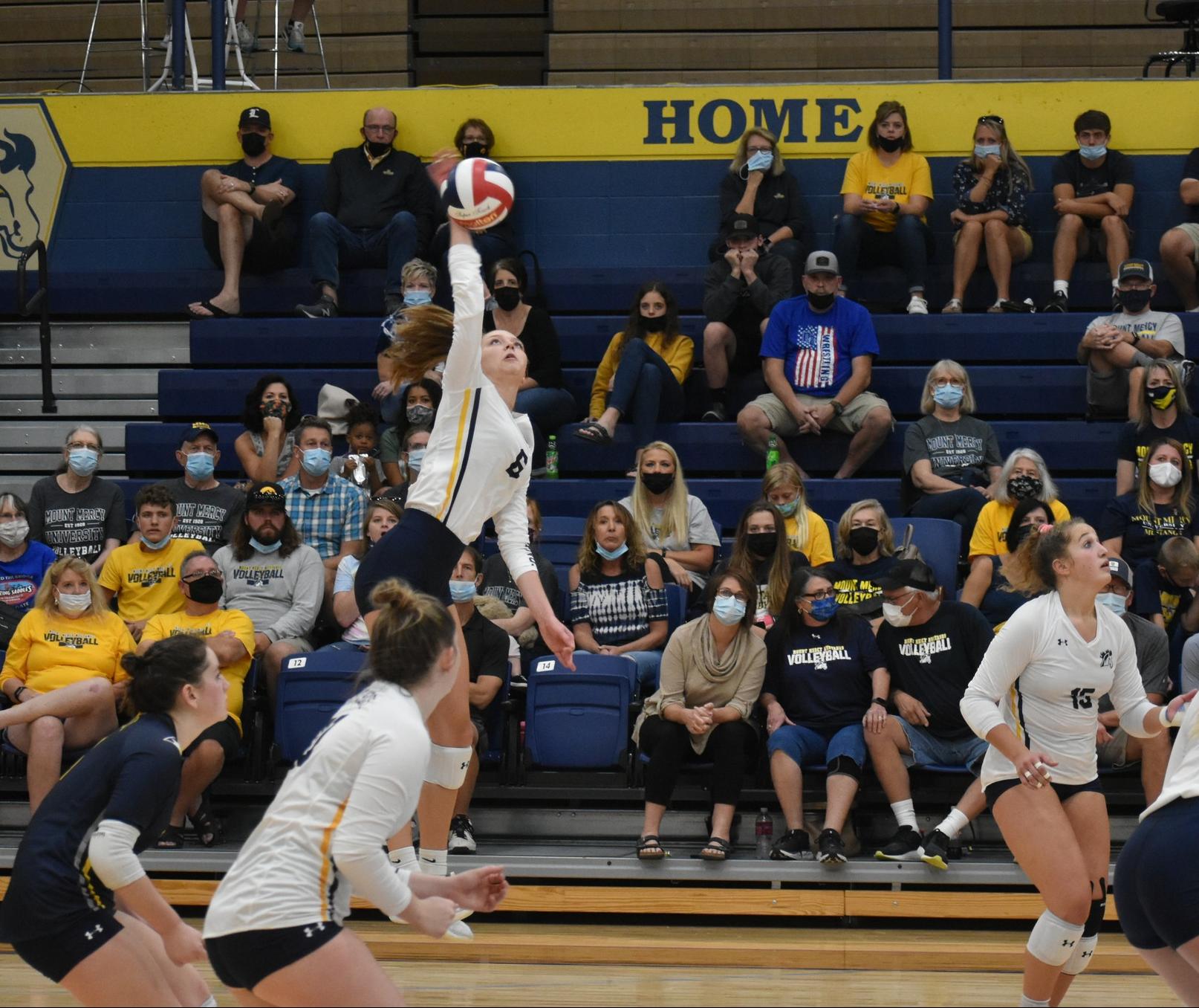 Mustangs drop five-set heartbreaker to Vikings
